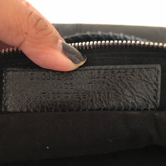 Balenciaga Black Crinkled Leather Briefcase Bag - Picture 6 of 10